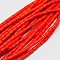 Synthetic Turquoise Beads Strands, Dyed, Column, Orange Red, 8~9x5mm, Hole: 1mm, about 46pcs/strand, 15.2 inch