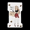 Rectangle Girl Print Paper Hair Clip Display Cards, Jewelry Display Cards for Hair Clip Storage, Wheat, 11.5x6.6x0.05cm, Hole: 24x8.5mm