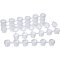PandaHall Elite Empty Paint Strips - 150 Paint Cups 3ml (1 oz) Arts and Crafts Plastic Storage Containers for Schools, Summer Camps, Birthdays (6 Cups/Strips, 25 Strips)