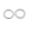 Non-Tarnish 304 Stainless Steel Linking Ring, Hammered Round Ring, Stainless Steel Color, 32.5x1.5mm, Hole: 20.5mm