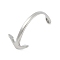 304 Stainless Steel Hook Clasps, For Leather Cord Bracelets Making, Anchor, Stainless Steel Color, 59.5x29.5x21mm, Hole: 8.5x5mm