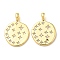 Brass Micro Pave Cubic Zirconia Pendants, Cadmium Free & Nickel Free & Lead Free, Real 18K Gold Plated, 19.5x14x4mm, Hole: 3.5x2.5mm
