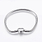 Tarnish Resistant 304 Stainless Steel European Style Chains Bracelet Making, with Clasps, Stainless Steel Color, 6-1/4 inch(160mm), 3mm