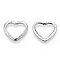 Non-Tarnish 304 Stainless Steel Linking Ring, Hammered, Heart, Stainless Steel Color, 16.5x18x1.5mm, Inner Diameter: 10.5x14mm