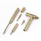 Multifunction Brass Hammer & Screwdriver Hand Tools, for Watchmaker Jewelers and Eating Walnut, Light Gold, 130x10mm