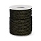 Nylon Threads, Milan Cords/Twisted Cords, Black, 3mm, about 21.87 yards(20m)/roll