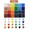 3600Pcs 24 Colors Transparent Electroplate Glass Beads, AB Color Plated, Faceted, Bicone, Mixed Color, 4x4mm, Hole: 0.8mm, about 150Pcs/color