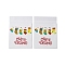 Christmas Theme Plastic Bakeware Bag, with Self-adhesive, for Chocolate, Candy, Cookies, Square, FireBrick, 130x100x0.2mm, about 100pcs/bag
