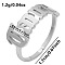 Non-Tarnish Adjustable Stainless Steel Constellations Cuff Ring for Couples, Simple and Personalized Design, Stainless Steel Color, Taurus, Inner Diameter: 17mm
