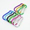 Aluminum Rock Climbing Carabiners, Key Clasps, Quick Links, Platinum, about 24mm wide, 50mm long, 4mm thick
