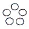 Alloy Lingking Rings, Cadmium Free & Nickel Free & Lead Free, Twist Ring, Rainbow Color, 15.5x2mm, 11.5mm Inner Diameter