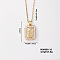 Elegant Vintage Hollow Brass Crystal Rhinestone Virgin Mary Pendant Necklaces for Women, Golden, 15.75 inch(400mm)