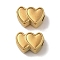 Ion Plating(IP) 304 Stainless Steel Beads, Heart, Golden, 8x12x6mm, Hole: 2.4mm