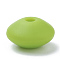 Food Grade Eco-Friendly Silicone Beads, Rondelle, Lawn Green, 12x6~7mm, Hole: 2mm