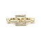 Brass Micro Pave Clear Cubic Zirconia Fold Over Clasps, Cadmium Free & Nickel Free & Lead Free, Square, Real 18K Gold Plated, 25mm
