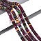 Dyed Natural White Jade Beads Strands, Rondelle, Purple, 6x2~3mm, Hole: 0.9mm, about 193~203pcs/strand, 15.16~15.94''(38.5~40.5cm)