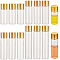 16Pcs 4 Style Glass Bead Containers, with Alumite Cover, Refillable Bottle, Column, Clear, 2.15~2.2x62~10.25cm, 4pcs/style