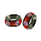 Brass Rhinestone Spacer Beads, Grade A, Rondelle, Gunmetal, Colorful, 10x4.2mm, Hole: 4.2mm