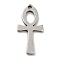Non-Tarnish 201 Stainless Steel Pendants, Ankh Cross Charms, Stainless Steel Color, 14x7x1mm, Hole: 0.8mm