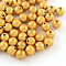 Spray Painted Acrylic Beads, Miracle Beads, Round, Bead in Bead, Orange, 12mm, Hole: 2mm, about 560pcs/500g