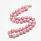 Natural Jade Beaded Necklaces, with Alloy Lobster Clasps, Round, Dyed, 18.1 inch~18.5  inch(46~47cm), round: 11.5~12mm