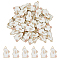 40Pcs Alloy Pendants, with Enamel, Rabbit, Light Gold, White, 22x13x2mm, Hole: 2mm