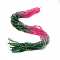 Transparent Glass Bead Strands, Segmented Multi-color Beads, Triangle, Green, 4.5x4x3.5mm, Hole: 1mm, about 134~137pcs/strand, 13.27~13.39''(33.7~34cm)