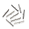 Tarnish Resistant 304 Stainless Steel Slide On End Clasp Tubes, Slider End Caps, Stainless Steel Color, 6x40x4mm, Hole: 3x1.5mm, Inner Diameter: 3mm