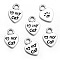 Tibetan Style Alloy Pendants, Heart with word My Cat Charms, Antique Silver, 12x8.5mm, Hole: 2mm