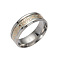 Luminous Jesus Fish with Word 201 Stainless Steel Finger Ring, Easter Theme Jewelry for Men Women, Golden & Stainless Steel Color, US Size 12(21.4mm)