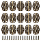 Iron Hinge, with Screw, Jewelry Box Accessories, Flower, Antique Bronze, 31x22x3mm, Hole: 2mm, 60sets/box