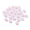 Glass Hand Drawn Beads, Rondelle, Heart, Pearl Pink, 10x6mm, Hole: 3mm