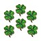 St. Patrick's Day Themes Printed Wood Pendants, Green, 40x34x3mm, Hole: 1.8mm