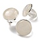 Natural Quartz Crystal Round Adjustable Rings, Lead Free & Cadmium Free, Silver Plated Brass Finger Rings for Women Men, Round: 28mm, Inner Diameter: 18mm