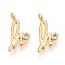 Brass Micro Pave Cubic Zirconia Charms, Long-Lasting Plated, Nickel Free, Real 18K Gold Plated, Letter, Letter H, 15x7.5x3.5mm, Hole: 1.6~1.8mm