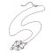 Tarnish Resistant Braided 201 Stainless Steel Macrame Pouch Necklace Making, with 304 Stainless Steel Cable Chains and 304 Stainless Steel End Chains, Stainless Steel Color, 18.11 inch(46cm), Pouch: 47x14.5mm