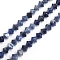 Natural Sodalite Beads Strands, Bicone, 3.9~4x4mm, Hole: 0.8mm, about 99pcs/strand, 15.16 inch(38.5cm)