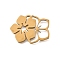 201 Stainless Steel Pendants, Laser Cut, Flower Charm, Golden, 18x24x1mm, Hole: 3x1mm