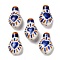 Handmade Lampwork Beads, Heart, 26x16-17x17mm, Hole: 1.8mm