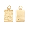 Eco-Friendly Brass Micro Pave Cubic Zirconia Pendants, with Jump Ring, Lead Free & Cadmium Free, Long-Lasting Plated, Rectangle with Word Love Charm, Real 18K Gold Plated, 17x10x1.5mm, Hole: 3.5mm