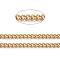 Brass Curb Chains, Twisted Chains, Soldered, Long-Lasting Plated, with Spool, Real 18K Gold Plated, 3x2x0.5mm, about 16.4 Feet(5m)/roll