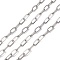 Iron Cable Chains, Unwelded, with Spool, Flat Oval, Platinum Color, 11x5x1.2mm, about 164.04 Feet(50m)/roll