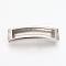 Tarnish Resistant 201 Stainless Steel Slide Charms, Polished, Rectangle, Stainless Steel Color, 41x12x5mm, Hole: 10x3mm