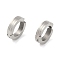 Non-Tarnish 304 Stainless Steel Clip-on Earrings, Round, Stainless Steel Color, 12.5x4mm