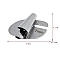 Stainless Iron Sewing Rolled Hemmer Foot, Wide Rolled Hem Pressure Foot, Stainless Steel Color, 41x36x15mm