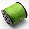Faux Suede Cord, Faux Suede Lace, One Side Covering with Imitation Leather, Yellow Green, 2.7x1.4mm, about 98.42 yards(90m)/roll