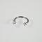 304 Stainless Steel Clear Cubic Zirconia Lip Rings, Cartilage Earrings, Stainless Steel Color, 8mm