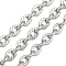 Non-Tarnish 304 Stainless Steel Link Chains, Unwelded, Stainless Steel Color, 8x6x2mm