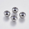 304 Stainless Steel Beads, with Rubber Inside, Slider Beads, Rondelle, Stainless Steel Color, 8x6mm, Hole: 1mm