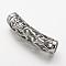 Tarnish Resistant 304 Stainless Steel Hollow Tube Beads, Stainless Steel Color, 43x11mm, Hole: 8mm
